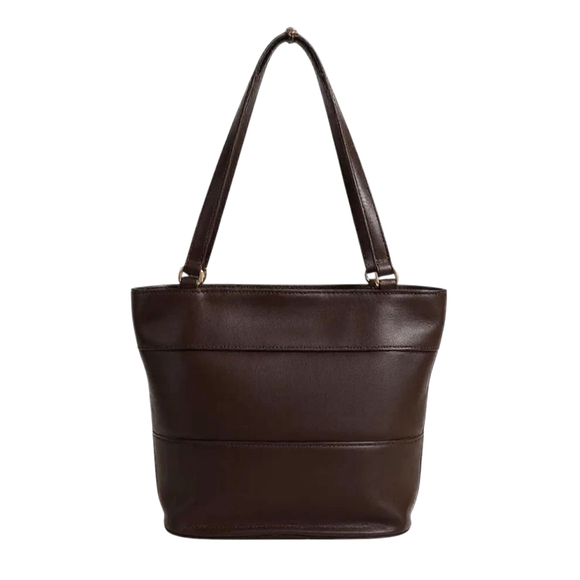 Coach Vintage Tribecca Leather Shoulder Tote No. 9098 Made In Costa Rica - Picture 3 of 11